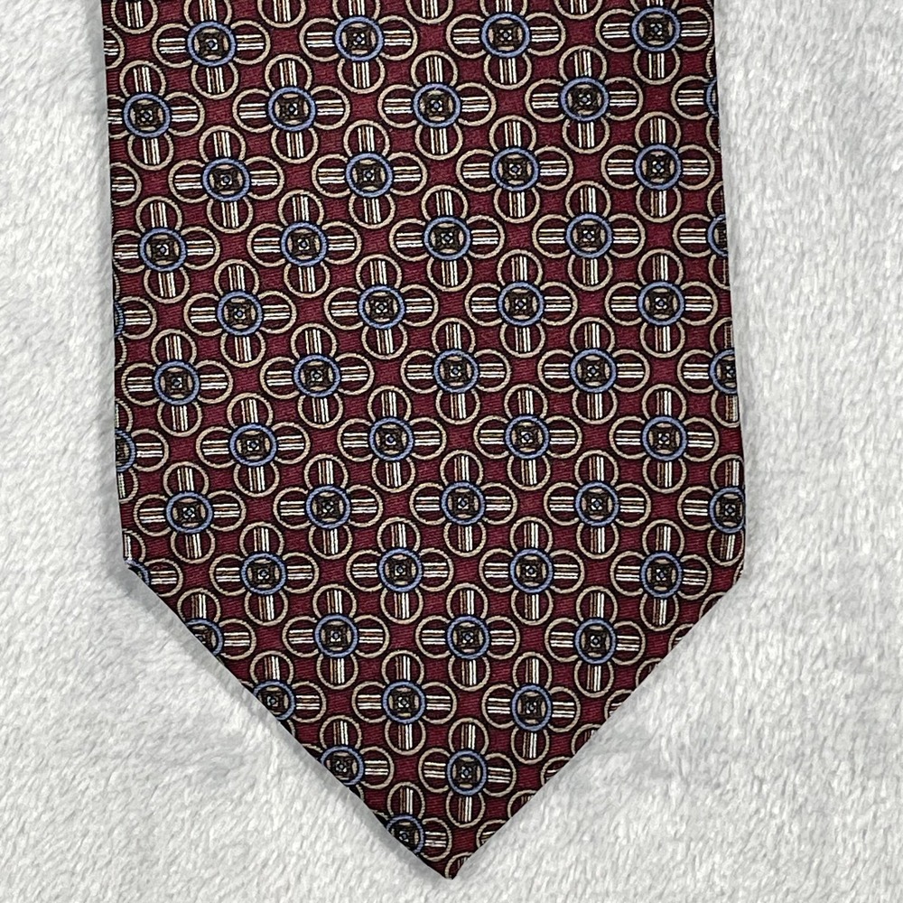 Christian Dior Monsieur Tie Mens Silk Geometric Made USA Neckwear Classic